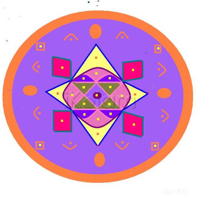 Rangoli: simple kolam