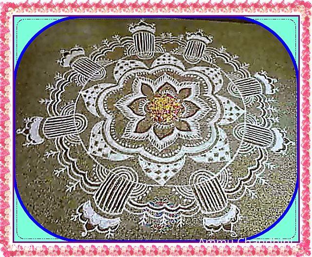 Rangoli: ONAM AL-(PONA)-POO KOLAM