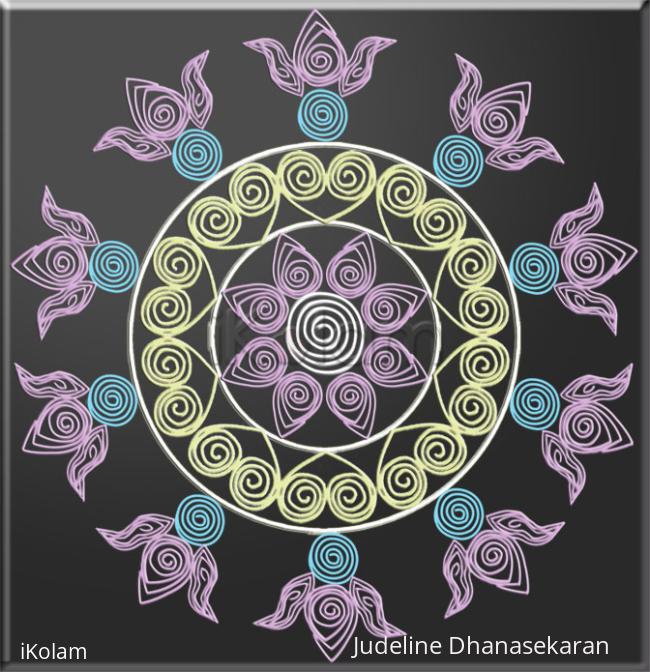 Rangoli: Suganthy Mohan's paper quilling kolam