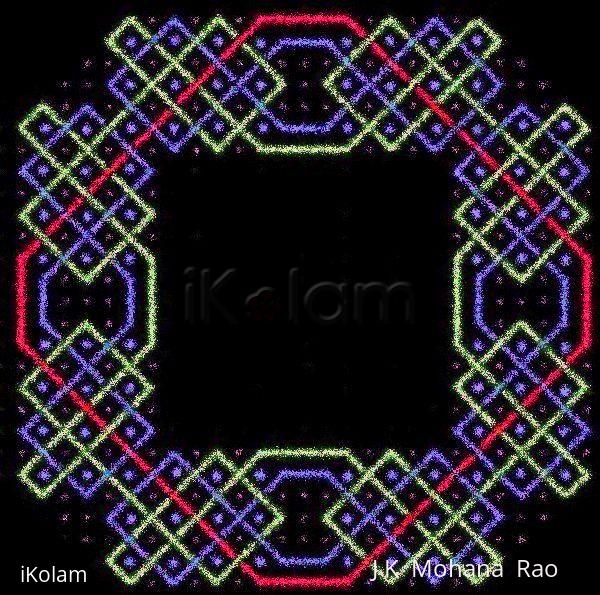 Rangoli: sOnA patterns placed side by side and assembled into a square