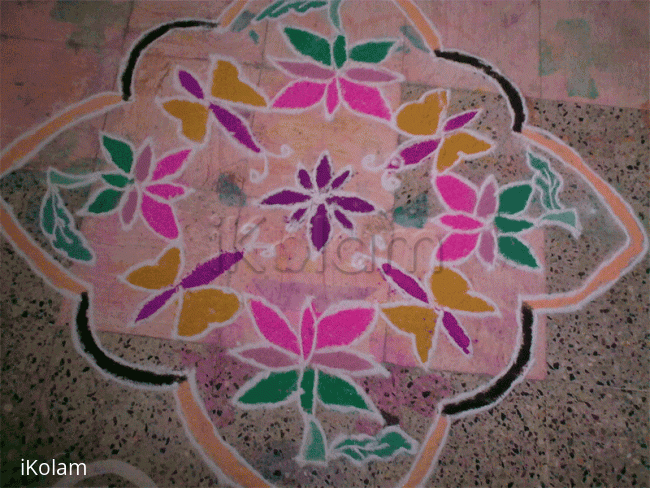 Rangoli: Butterfly Kolam