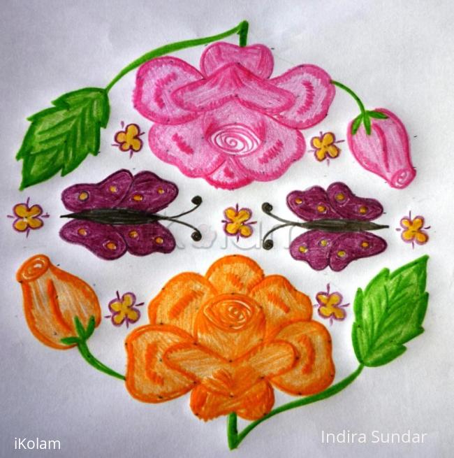 Rangoli: Roses