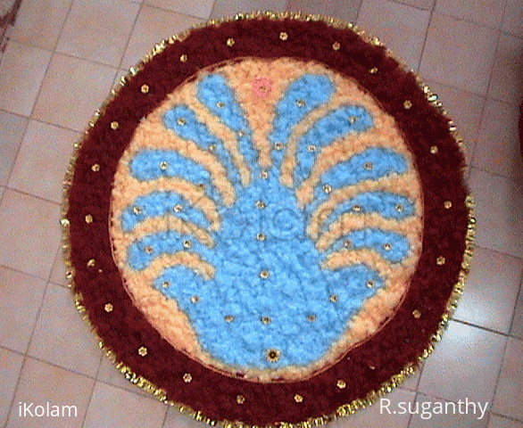 Rangoli: Woolen rangoli