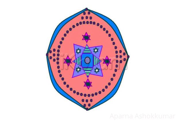 Rangoli:  Star Paint kolam