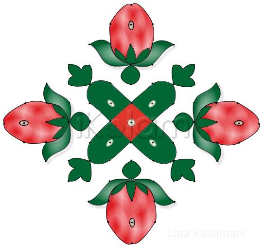 Rangoli: Strawberries Rangoli