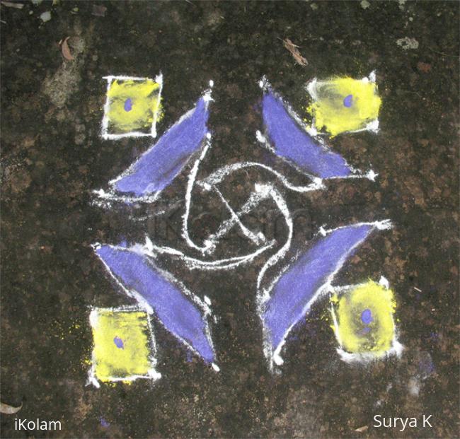 Rangoli: Lamp kolam