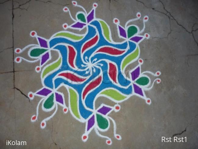 Rangoli: Tear drop rangoli