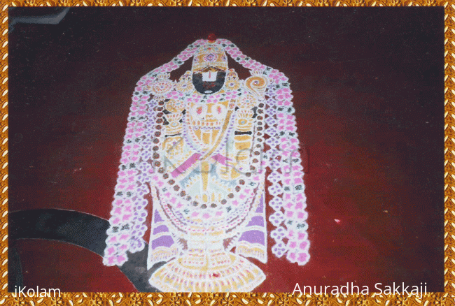 Rangoli: Lord Venkateshwara Rangoli