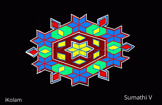 Rangoli: Rainbow stars