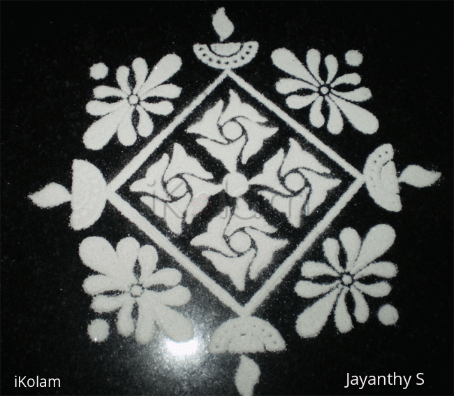 Rangoli: Kolam using stencils