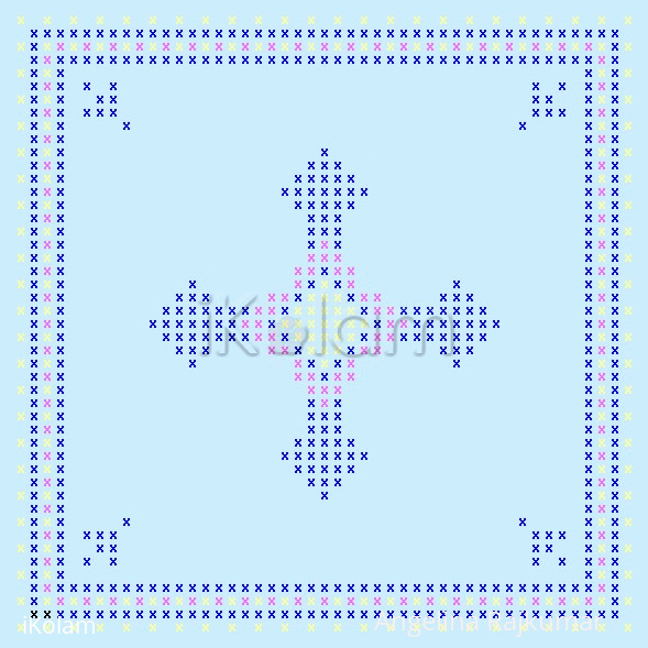 Rangoli: Kerchief Cross stitch