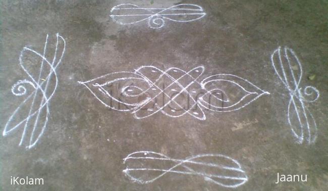 Rangoli: A simple apartment rangoli