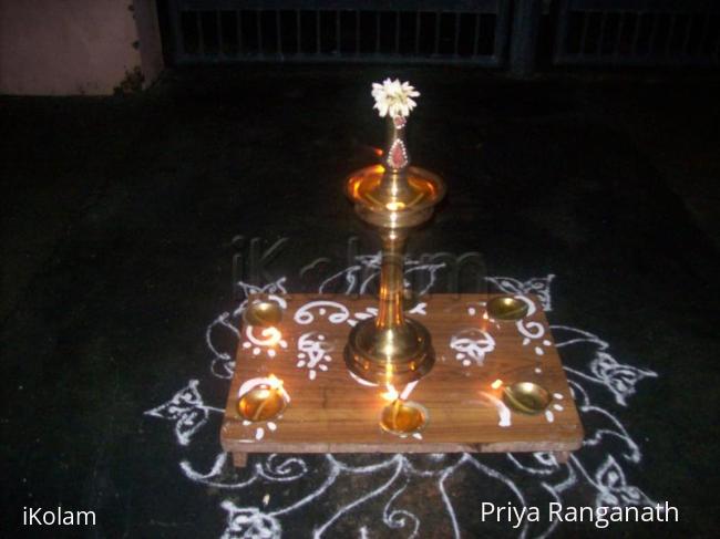 Rangoli: Karthigai Velakku in my kolam