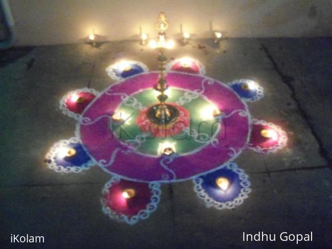 Rangoli: Karthigai deepam rangoli