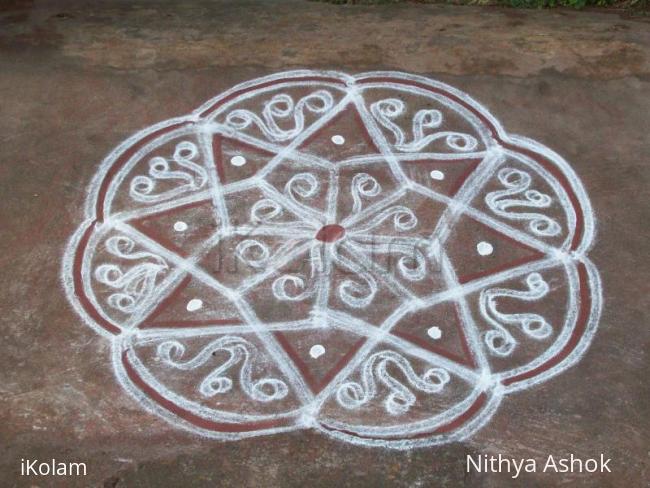 Rangoli: Octopus kolam