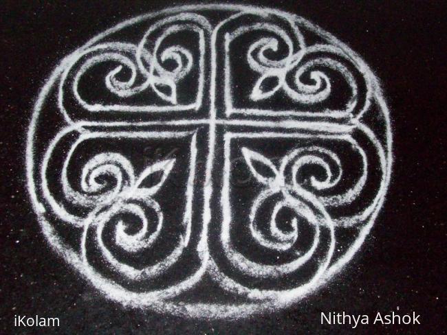 Rangoli: Kitchen Top kolam