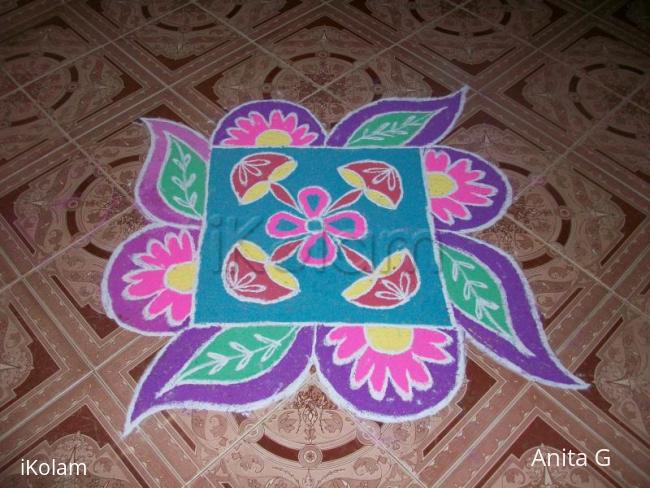 Rangoli: karthigaideepam rangoli