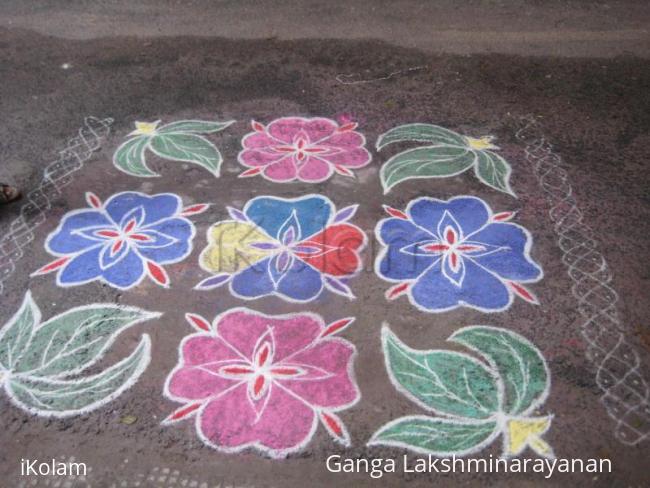 Rangoli: Flower kolam