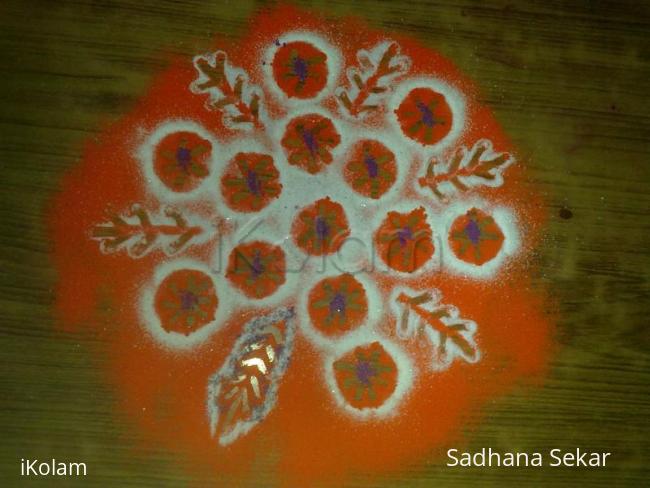 Rangoli: 1 minute onion  & crayon rangoli