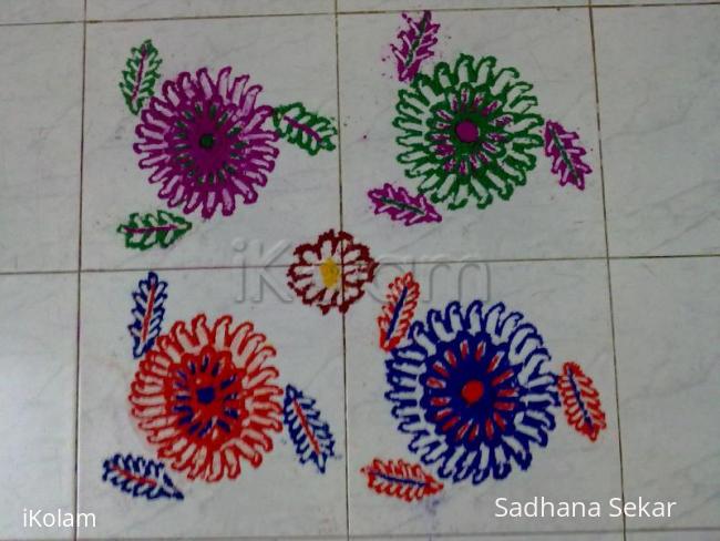 Rangoli: chakra stroke rangoli