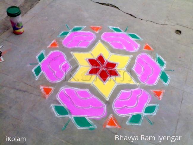 Rangoli: Rose Rangoli 