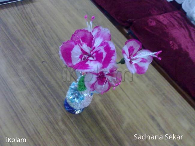 Rangoli: My first stocking flowers