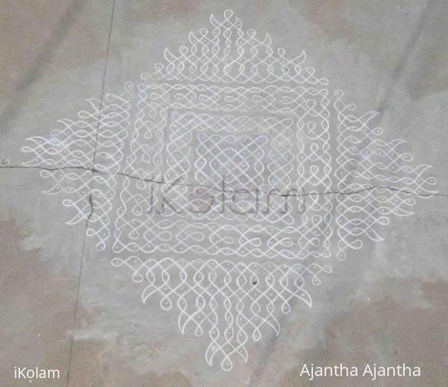 Rangoli: dot pattern for my chikku kolam