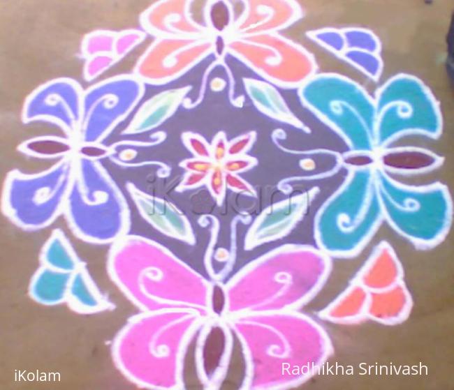 Rangoli: Butterfly kolam