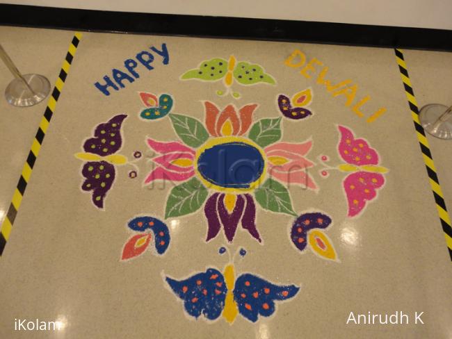 Rangoli: Deepaavali Rangoli in my Malaysia office