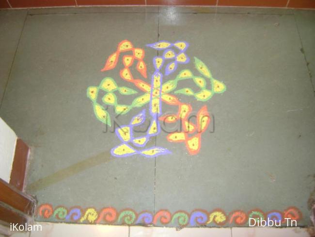 Rangoli: Eighth Day of Navrathri Kolam