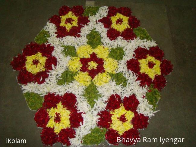 Rangoli: Dotted  Rangoli with Flowers