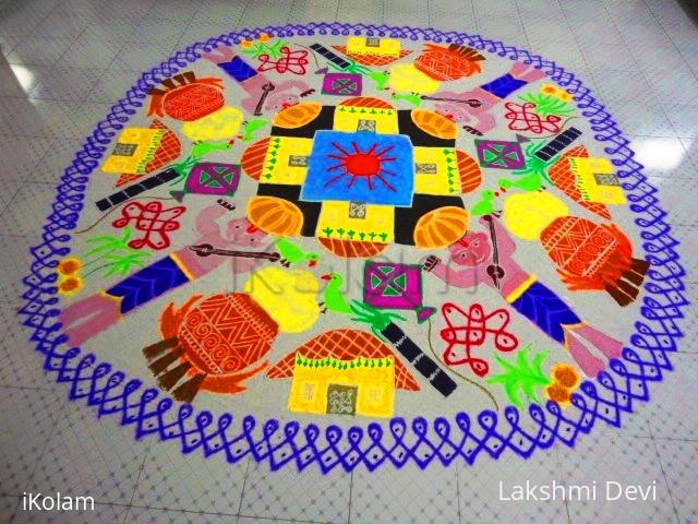 Rangoli: Happy Makar sankranti (pongal)