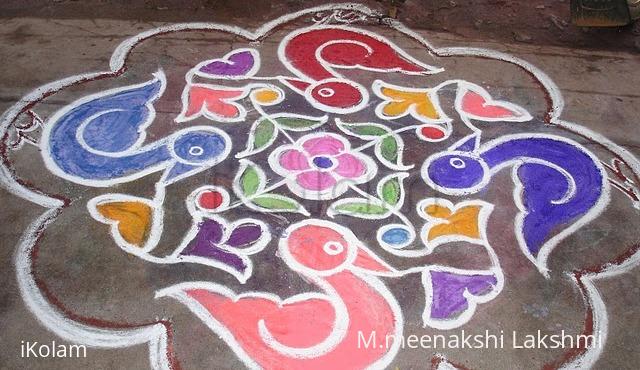 Rangoli: Duck kolam 