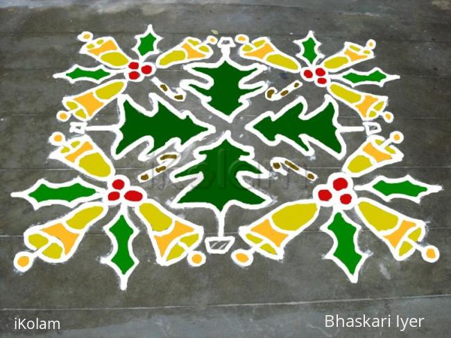 Rangoli: coloured christmas kolam