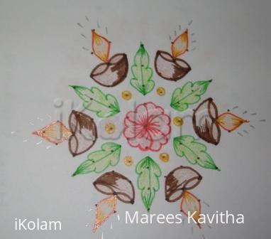 Rangoli: dot kolam for kaarthigai