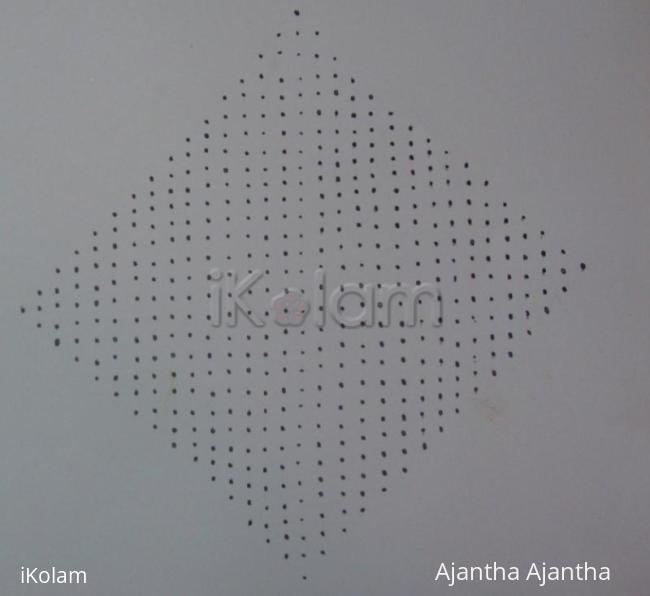 Rangoli: dot pattern for my kolam 