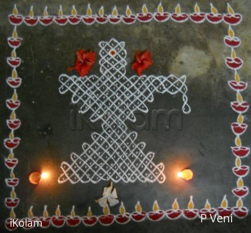 Rangoli: Karthigai Special Kolam - Sikku Kolam - 59