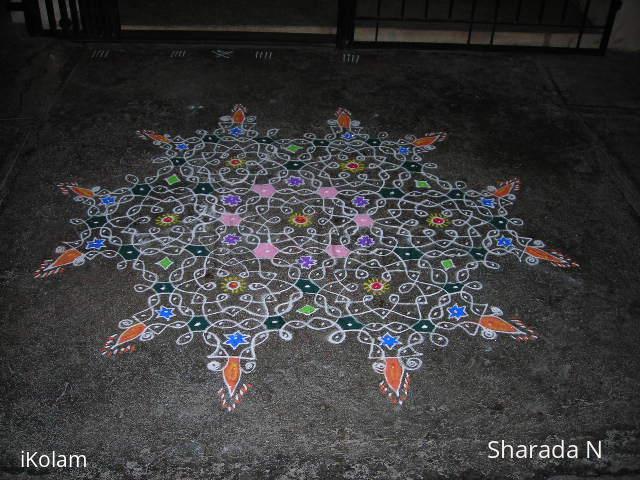 Rangoli: Margazhi Dew Drops Kolam Contest - 2011 - Chikku kolam