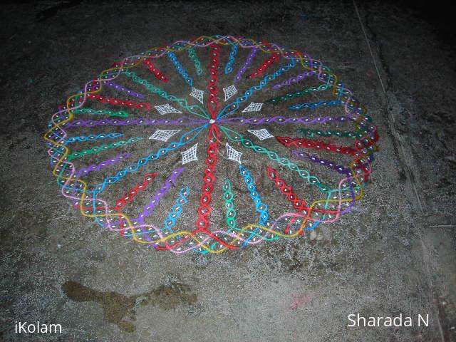 Rangoli: chikku/suzhi round kolam