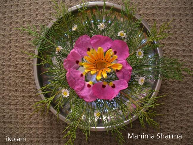 Rangoli: flower arrangement for diwali