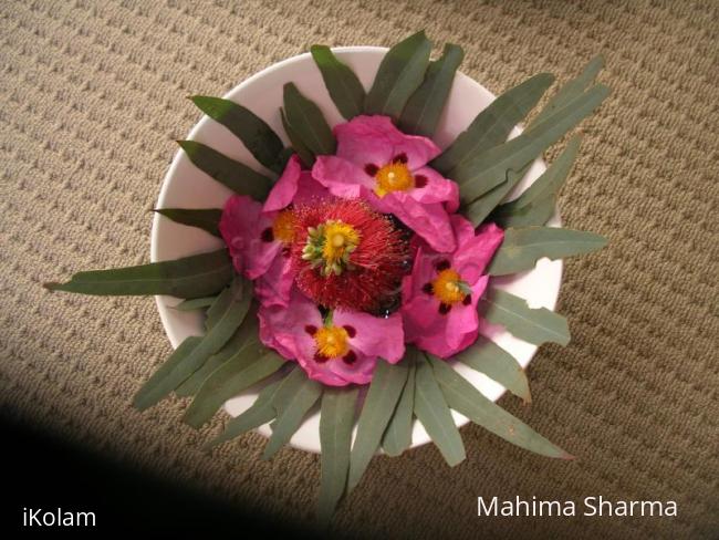 Rangoli: flower bowl