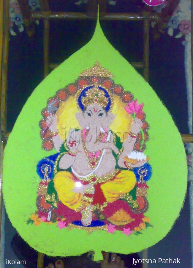 Rangoli: GANESHA ON DEEPAWALI - contest