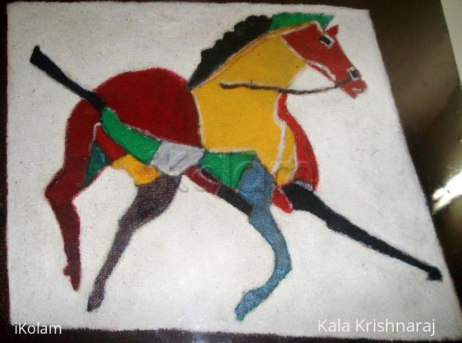 Rangoli: Bit Painting-horse