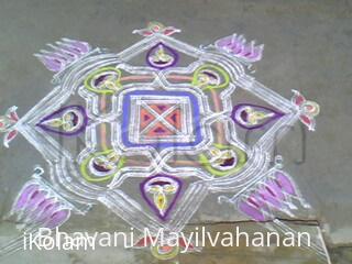 Rangoli: kolam-deepam