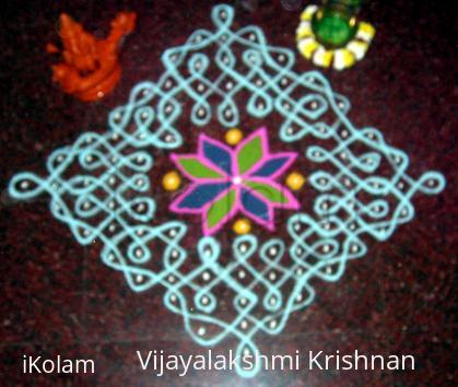 Rangoli: small dotted kolam