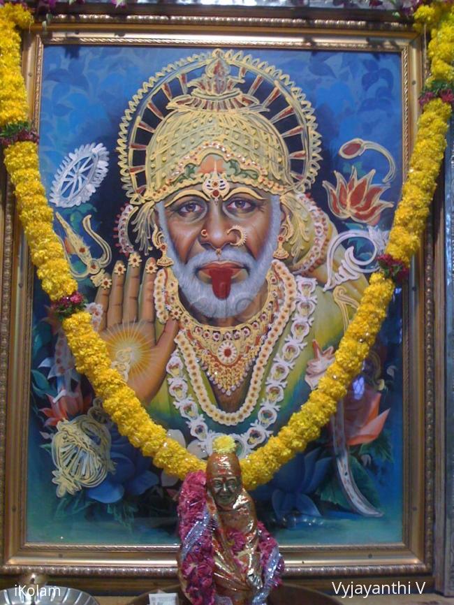 Rangoli: DURGA DEVI in SAI BABA 