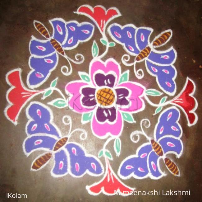 Rangoli: Butterfly kolam