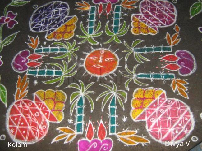 Rangoli: pongal kolam