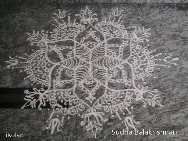 Rangoli: a simple free hand design