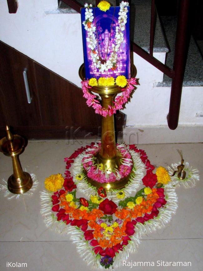 Rangoli: Flower decoration